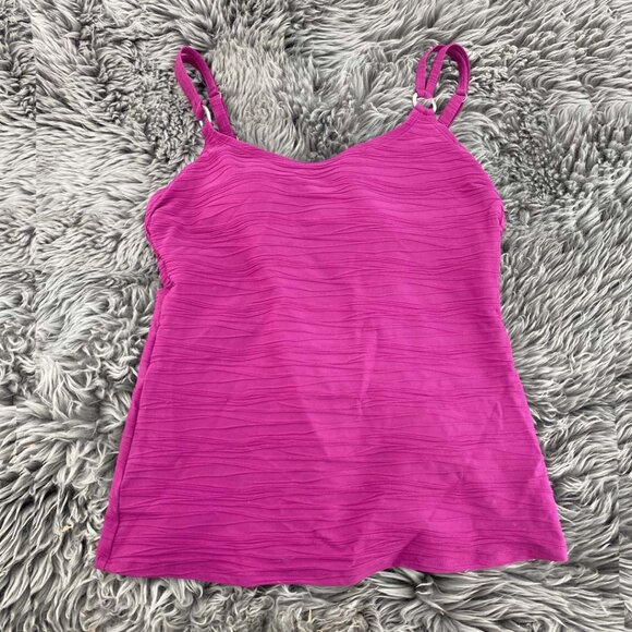Christina | Women's Swim Tankini Top | Purple wth Wavy Stripe Design | Size 8 - Picture 1 of 3